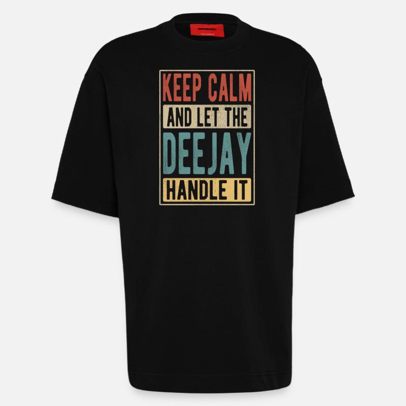 Deejay Retro Geschenk - Heavyweight T-Shirt - made by SPREAD  - SOLID BLACK