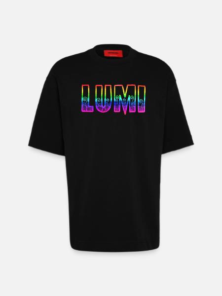 lumi rs regenbogen - Heavyweight T-Shirt - made by SPREAD - SOLID BLACK