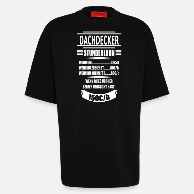 DACHDECKER - Heavyweight T-Shirt - made by SPREAD  - SOLID BLACK