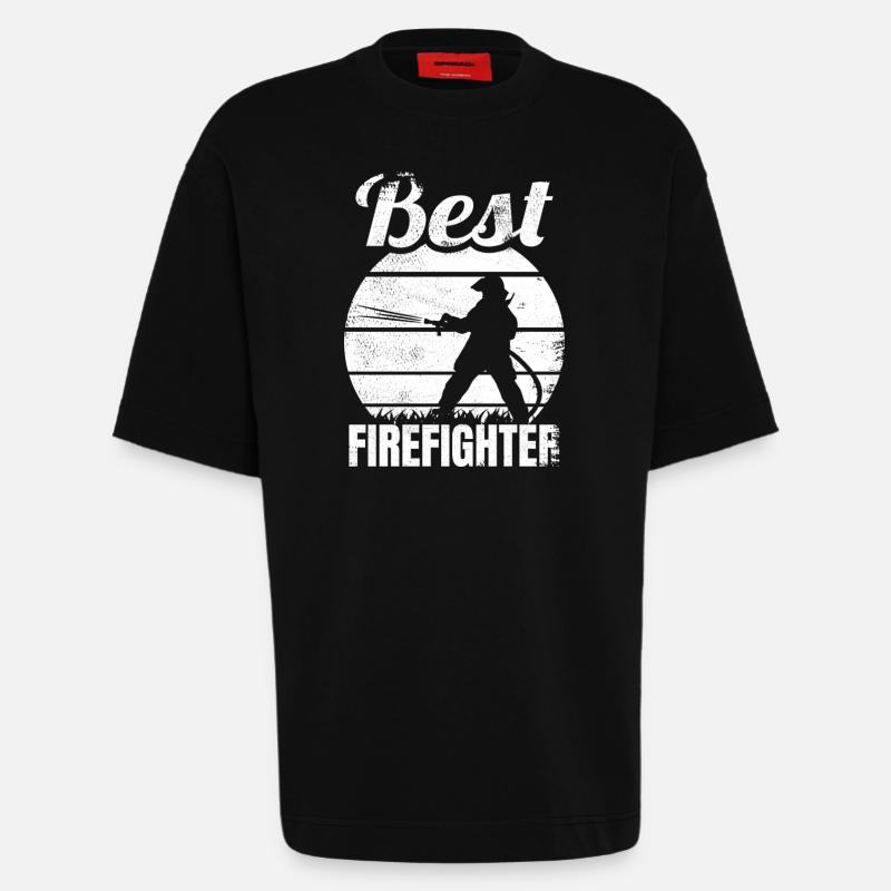 Bester Feuerwehrmann - Heavyweight T-Shirt - made by SPREAD - SOLID BLACK
