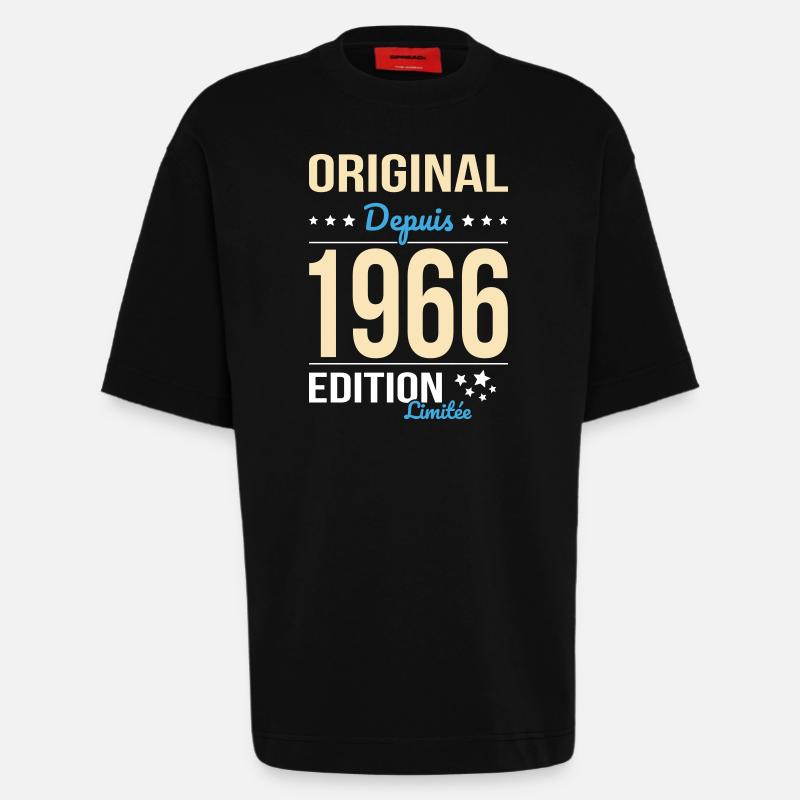 Original seit 1966 – 60-jähriges Jubiläum - Heavyweight T-Shirt - made by SPREAD - SOLID BLACK