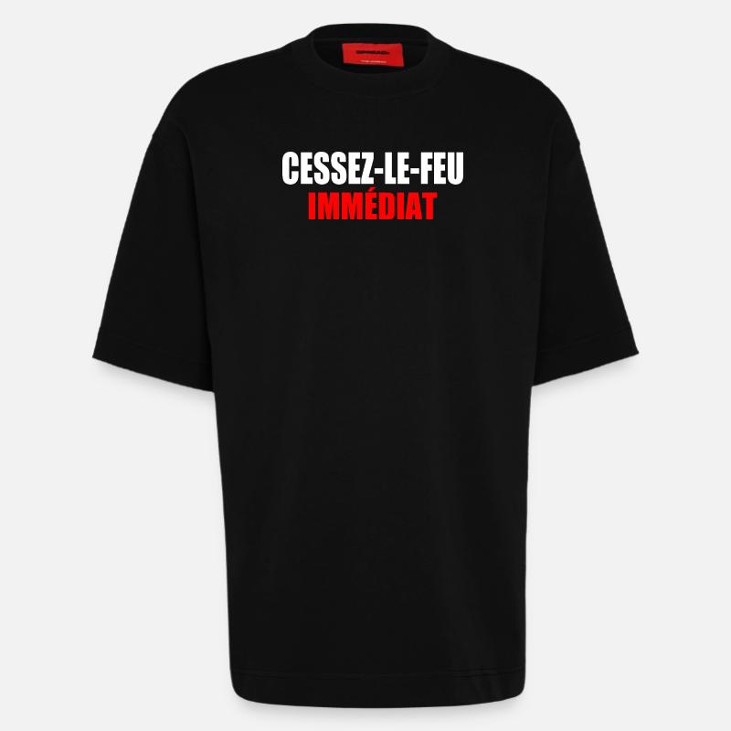 WAFFENSTILLSTAND - Heavyweight T-Shirt - made by SPREAD - SOLID BLACK