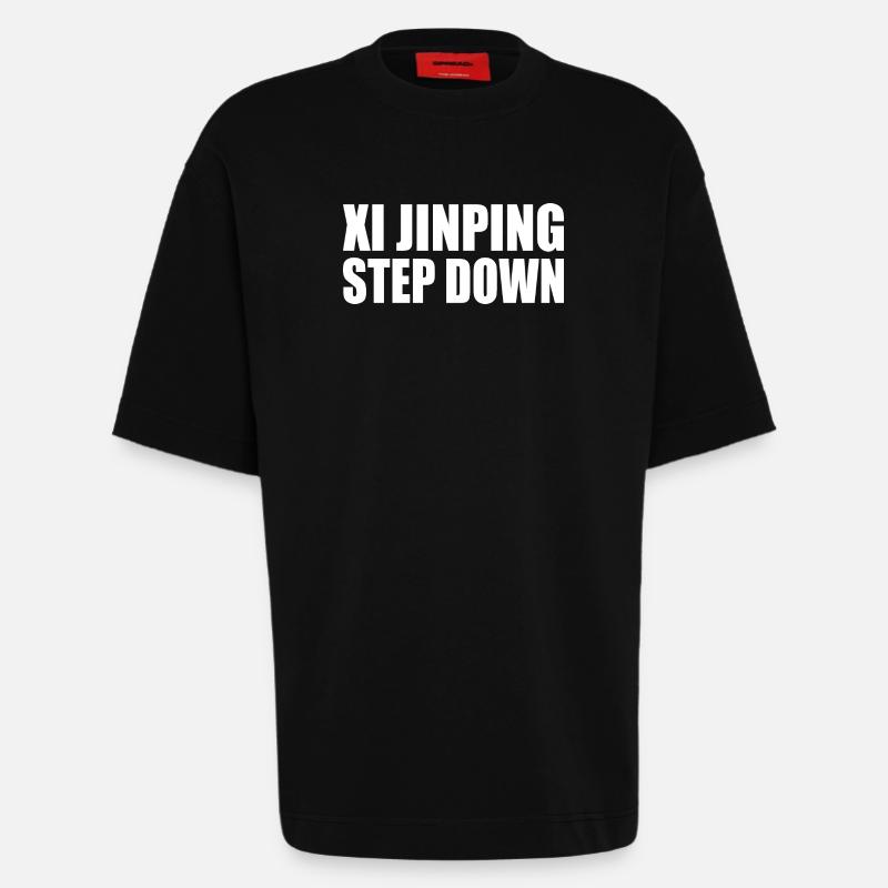 Xi jinping step down - Heavyweight T-Shirt - made by SPREAD - SOLID BLACK