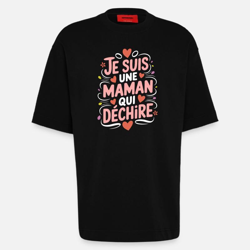 Ich bin eine Killer-Mutter - Heavyweight T-Shirt - made by SPREAD  - SOLID BLACK