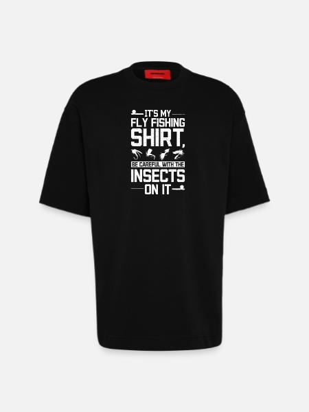 fly fishing bait insects - Heavyweight T-Shirt - made by SPREAD - SOLID BLACK