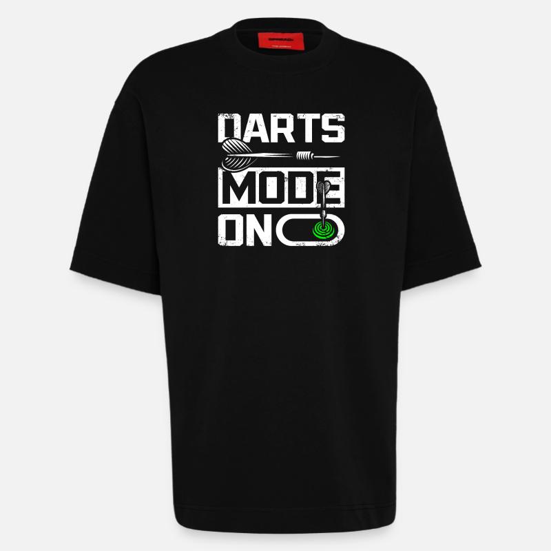 Mode fléchettes activé - T-shirt bio épais oversize fabriqué en UE - SOLID BLACK