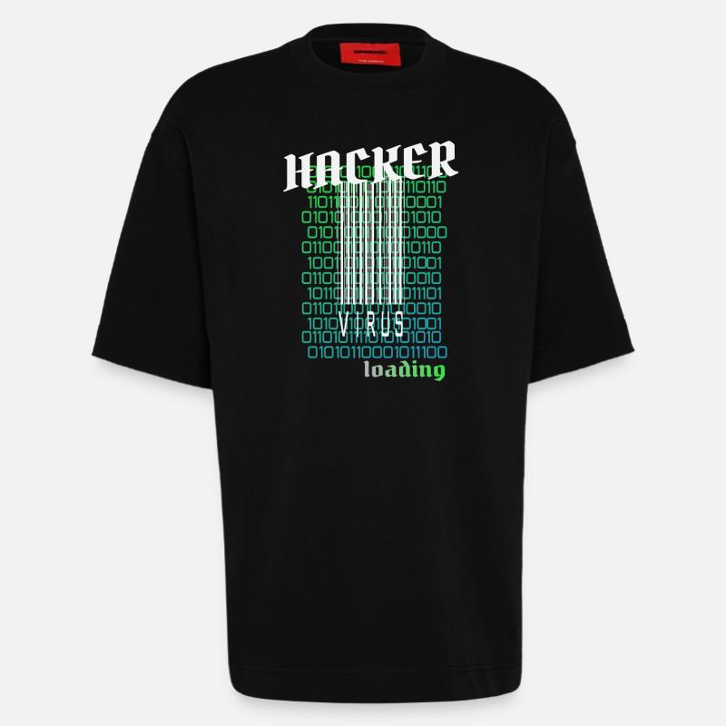 Anonymous, Hacker - Heavyweight T-Shirt - made by SPREAD  - SOLID BLACK