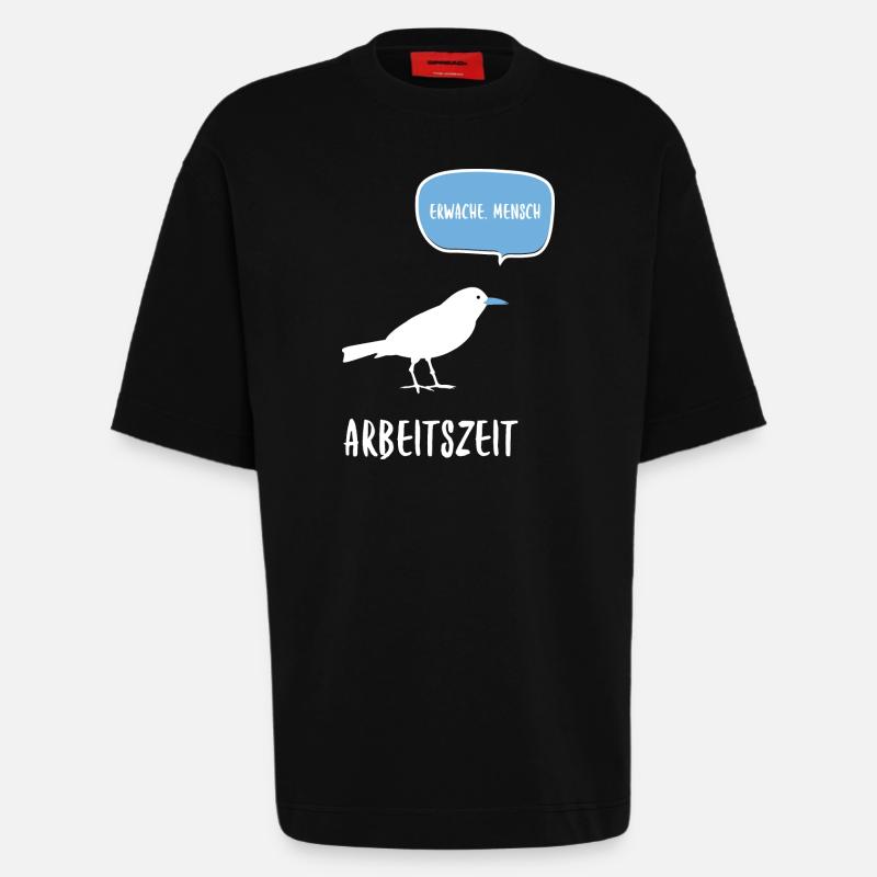 Arbeitszeit - Heavyweight T-Shirt - made by SPREAD  - SOLID BLACK