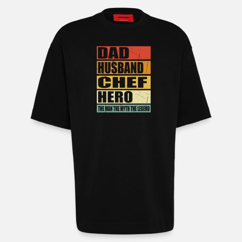 Vater Ehemann Chefkoch Held - Heavyweight T-Shirt - made by SPREAD  - SOLID BLACK