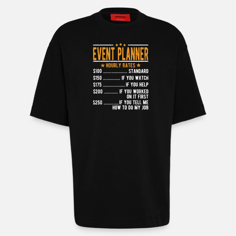 Eventplaner Stundenlohn - Heavyweight T-Shirt - made by SPREAD - SOLID BLACK