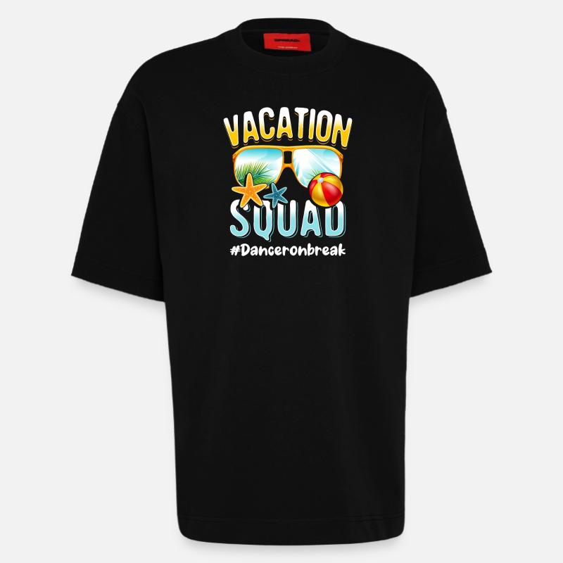 Dancer Vacation Squad #Danceronbreak - Heavyweight T-Shirt - made by SPREAD  - SOLID BLACK