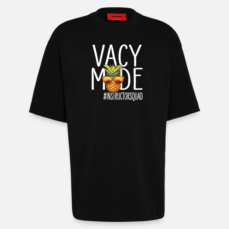 Instructeur Vacances Vacy Mode Instructeurescouade - T-shirt bio épais oversize fabriqué en UE - SOLID BLACK