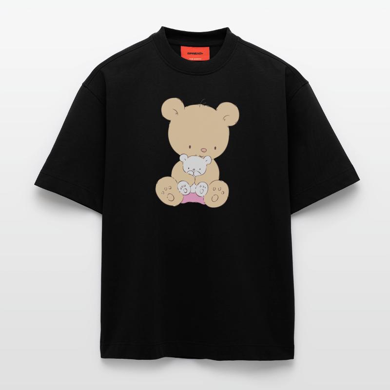 Bear with Teddy Bear Heavyweight T-Shirt - made by SPREAD 