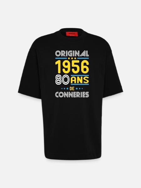 Original – 1956 – 70 years of - Heavyweight T-Shirt - made by SPREAD - SOLID BLACK