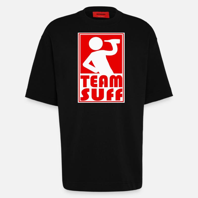 TEAM SUFF - Heavyweight T-Shirt - made by SPREAD - SOLID BLACK