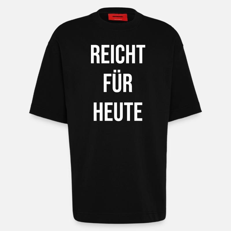 Enough for today - Heavyweight T-Shirt - made by SPREAD  - SOLID BLACK