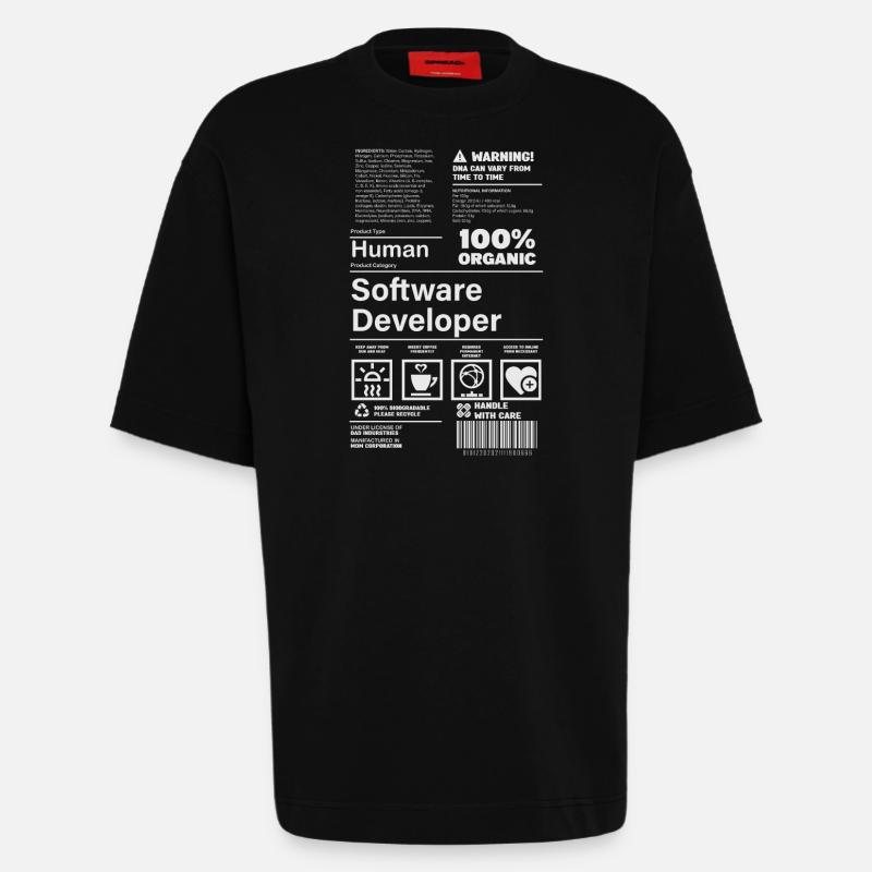 Software Developer - Heavyweight T-Shirt - made by SPREAD  - SOLID BLACK