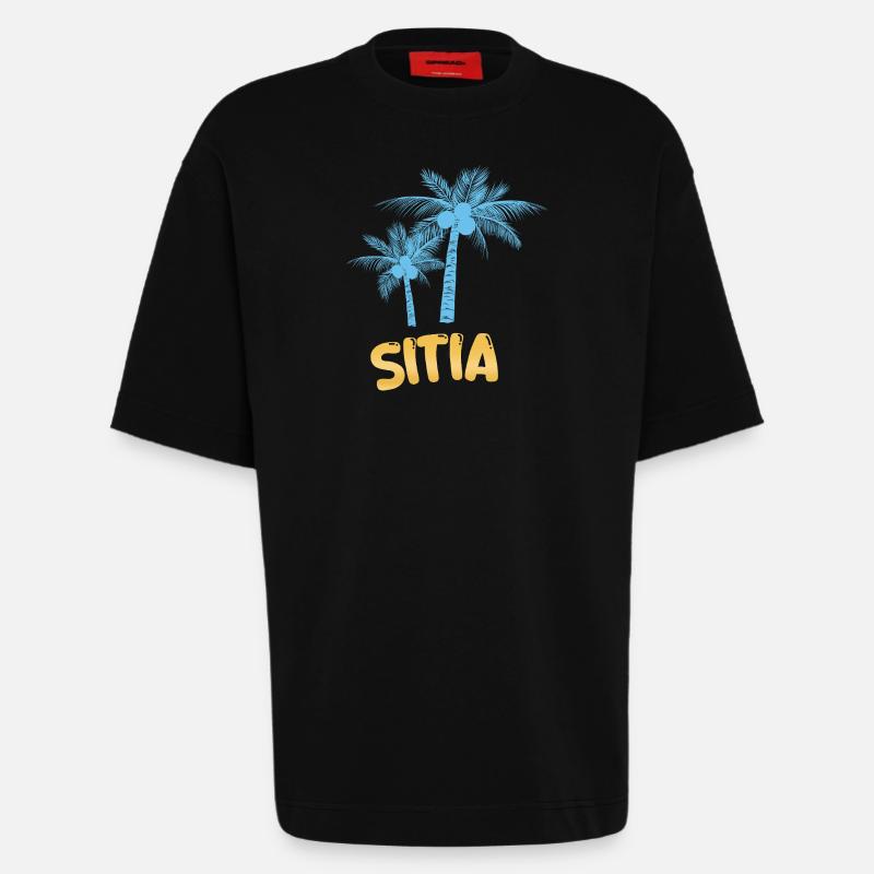 Sitia - Heavyweight T-Shirt - made by SPREAD - SOLID BLACK