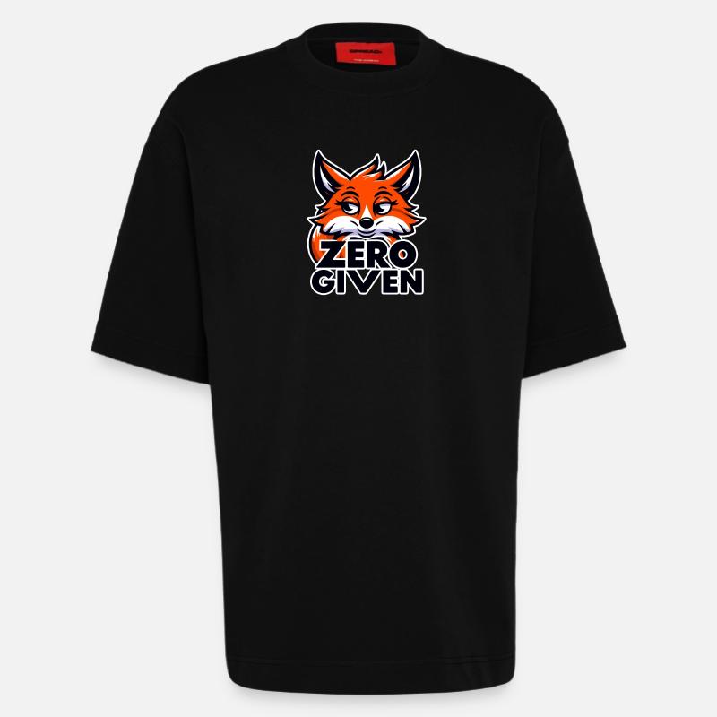 Zero Given - Fuchs Illustration - Heavyweight T-Shirt - made by SPREAD  - SOLID BLACK