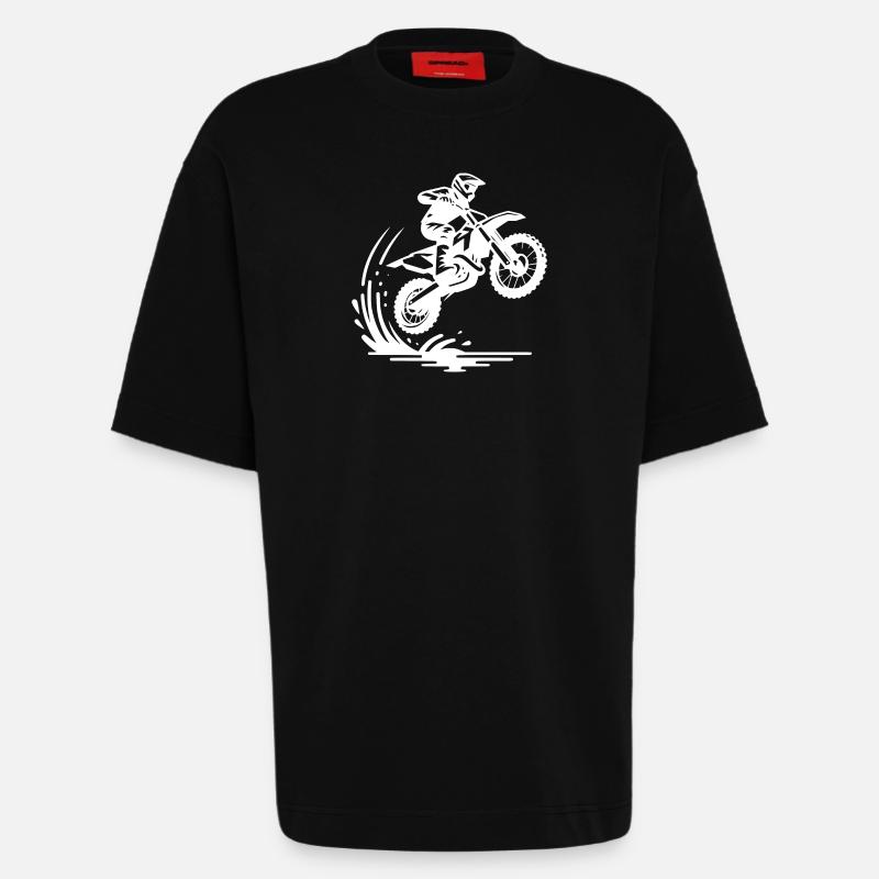 Off-road machine in deck - Heavyweight T-Shirt - made by SPREAD  - SOLID BLACK