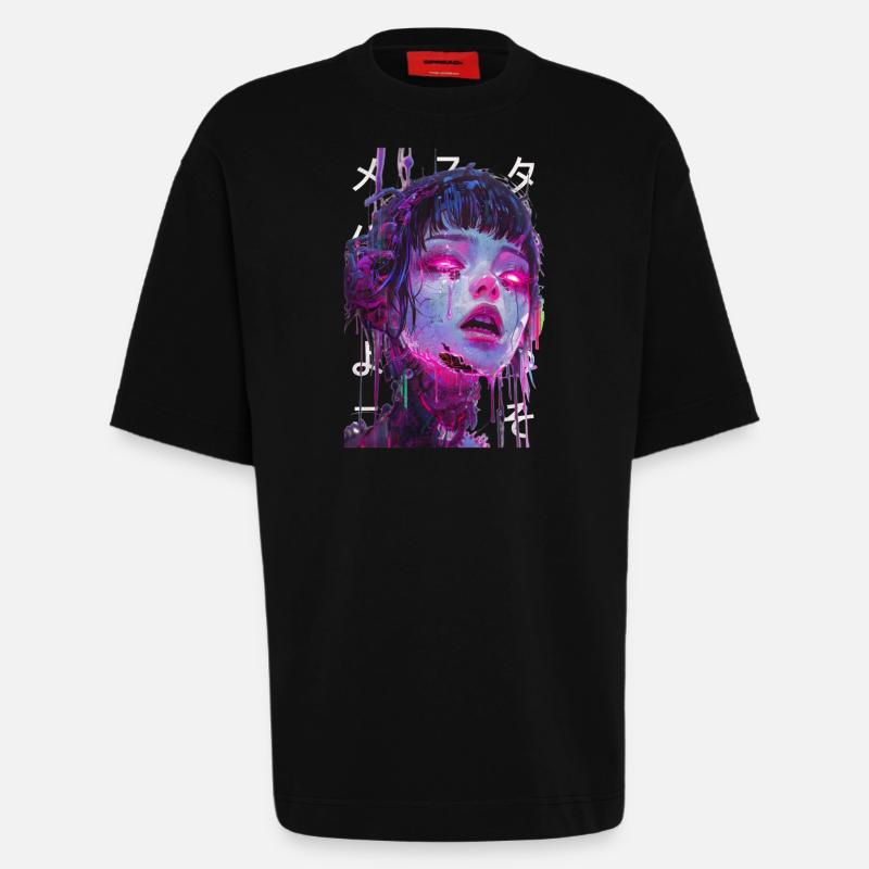 Virtual Influencer 02 - Heavyweight T-Shirt - made by SPREAD  - SOLID BLACK