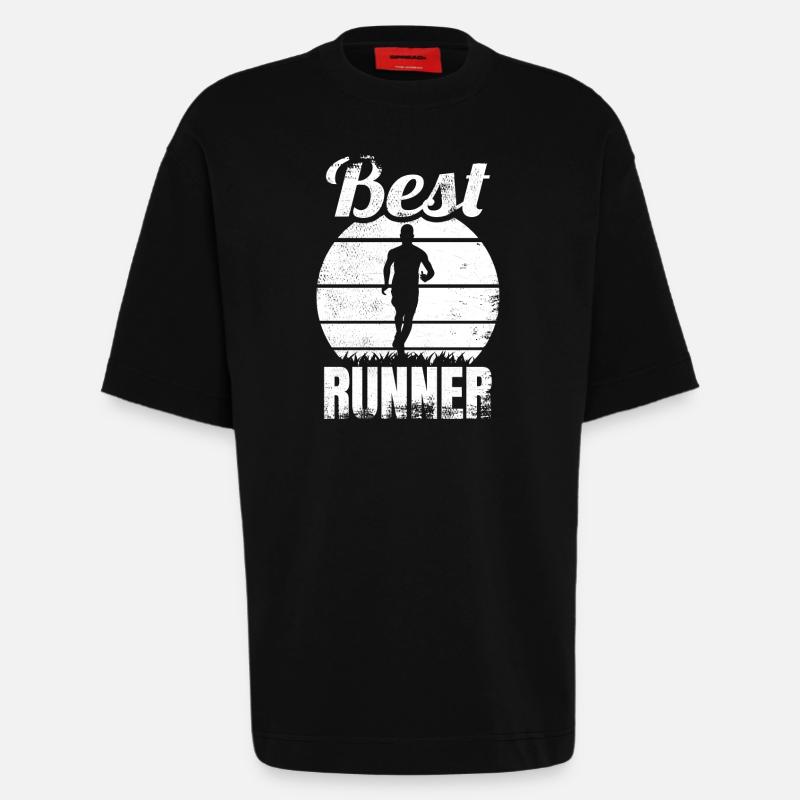 Bester Läufer - Heavyweight T-Shirt - made by SPREAD  - SOLID BLACK