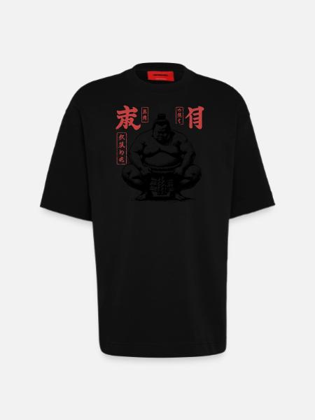 Sumo - T-shirt bio épais oversize fabriqué en UE - SOLID BLACK