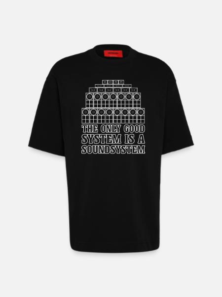 Soundsystem Jungle Reggae Bass - Heavyweight T-Shirt - made by SPREAD - SOLID BLACK