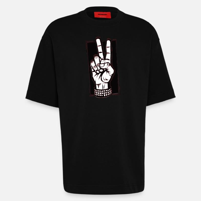 Faisons du rock - T-shirt bio épais oversize fabriqué en UE - SOLID BLACK