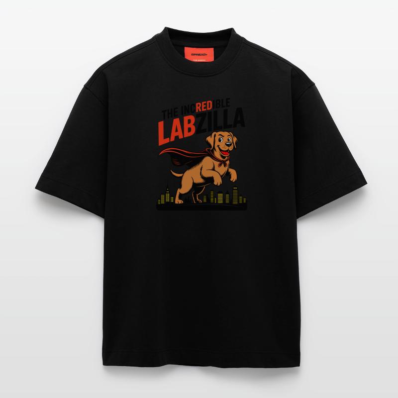 Labzilla – Foxred Labrador in Monster Mode Heavyweight T-Shirt - made by SPREAD 