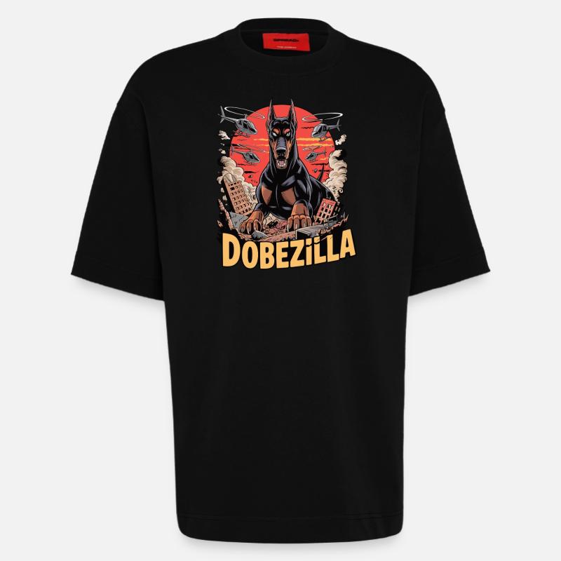 Dobezilla – Der Wachhund der Apokalypse - Heavyweight T-Shirt - made by SPREAD  - SOLID BLACK