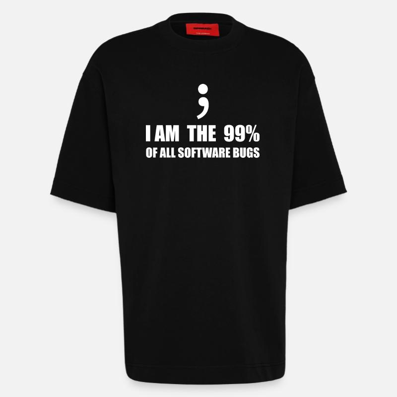 Programmeur Computer Scientist - T-shirt bio épais oversize fabriqué en UE - SOLID BLACK