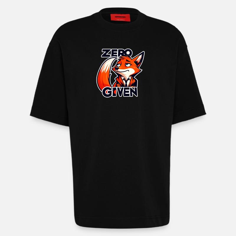Zero Given - Fuchs Illustration - Heavyweight T-Shirt - made by SPREAD  - SOLID BLACK
