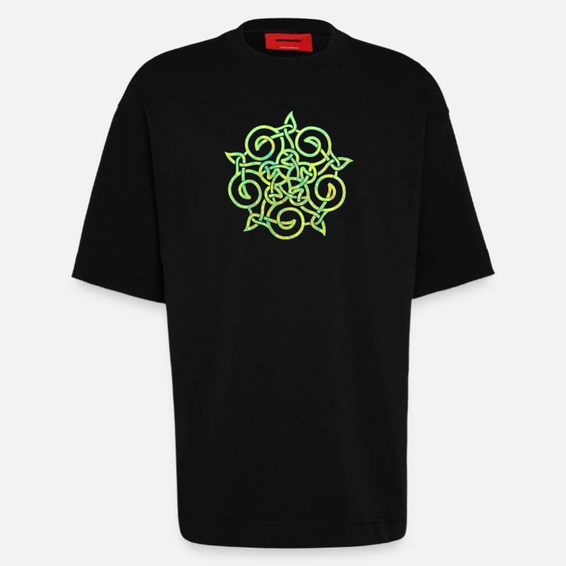keltischer knoten 20 e 34 - Heavyweight T-Shirt - made by SPREAD - SOLID BLACK