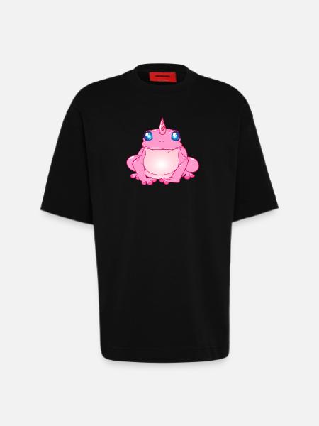 frog - Heavyweight T-Shirt - made by SPREAD - SOLID BLACK