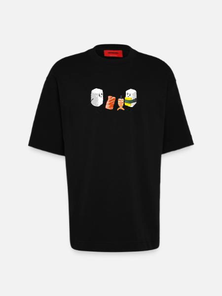 Sushi Shopping - Heavyweight T-Shirt - made by SPREAD - SOLID BLACK