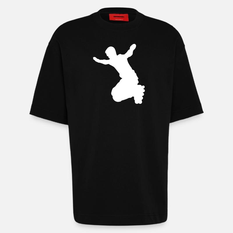 Inline Skater Rollerblades Rollschuhe Skating - Heavyweight T-Shirt - made by SPREAD  - SOLID BLACK