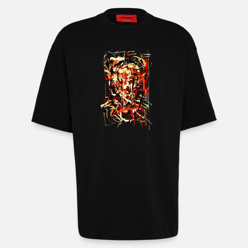 Flammender Teufel - Heavyweight T-Shirt - made by SPREAD  - SOLID BLACK