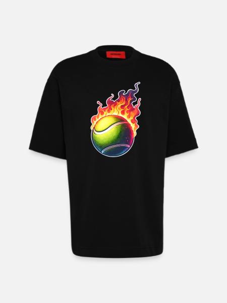 Tennis - Heavyweight T-Shirt - made by SPREAD - SOLID BLACK