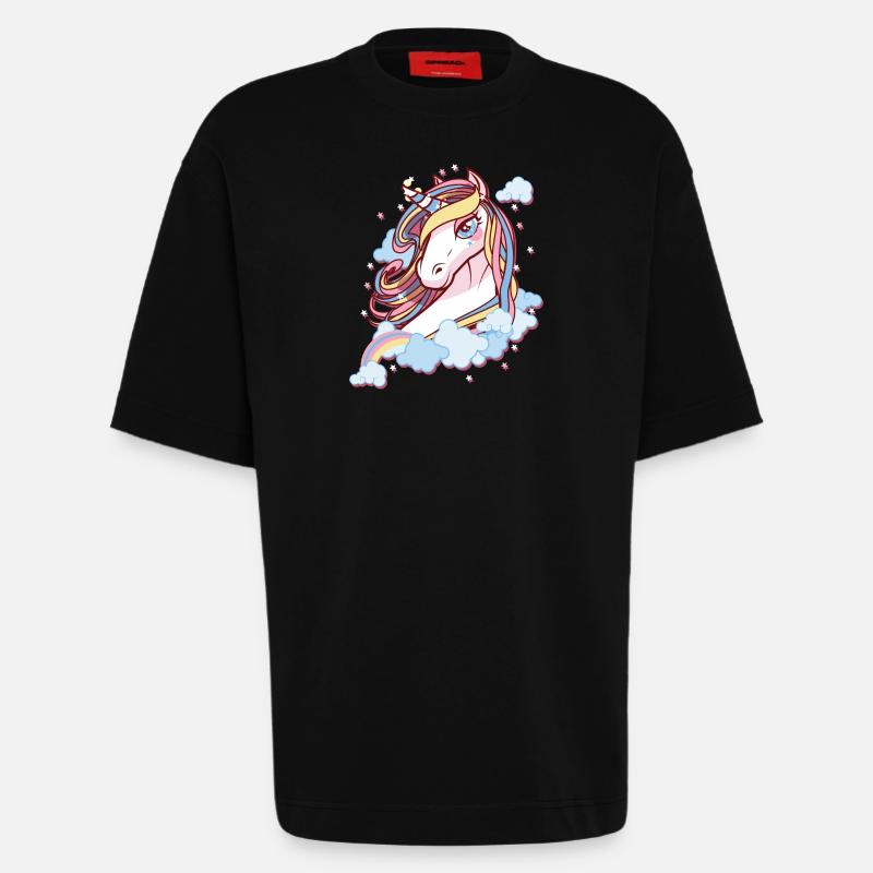 Einhorn - Heavyweight T-Shirt - made by SPREAD  - SOLID BLACK
