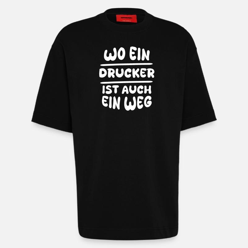 Gift for Printer - Heavyweight T-Shirt - made by SPREAD  - SOLID BLACK