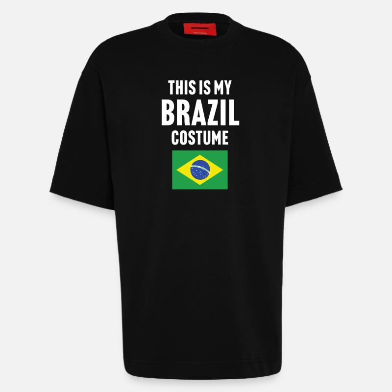 C’est mon costume du Brésil - T-shirt bio épais oversize fabriqué en UE - SOLID BLACK