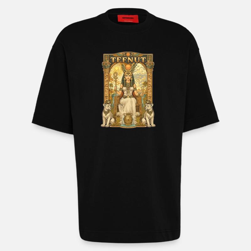 TEFNUT Throne - Heavyweight T-Shirt - made by SPREAD  - SOLID BLACK
