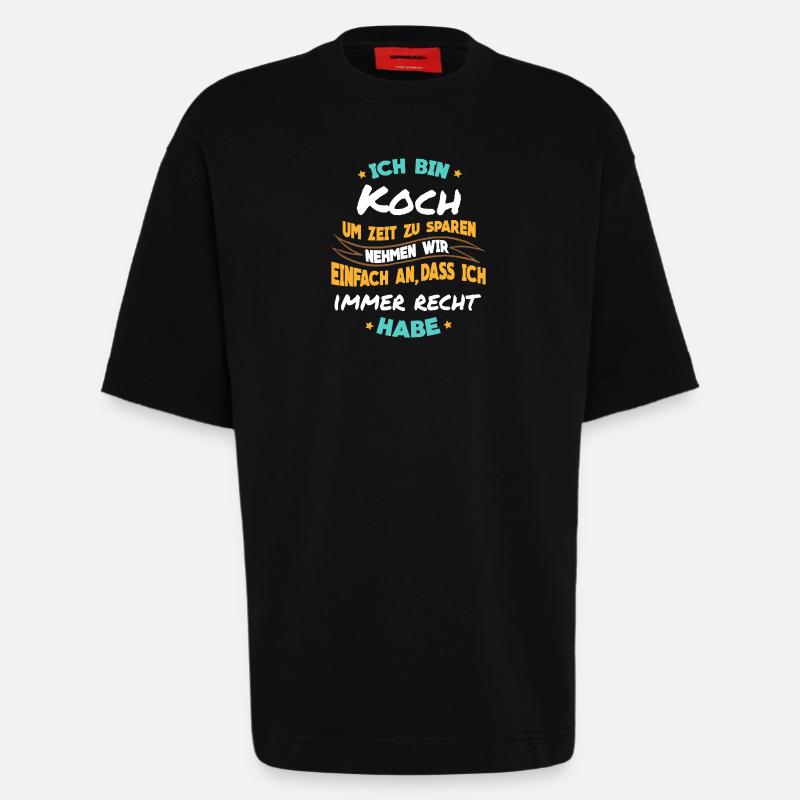Kochen - Ich bin Koch - Heavyweight T-Shirt - made by SPREAD  - SOLID BLACK