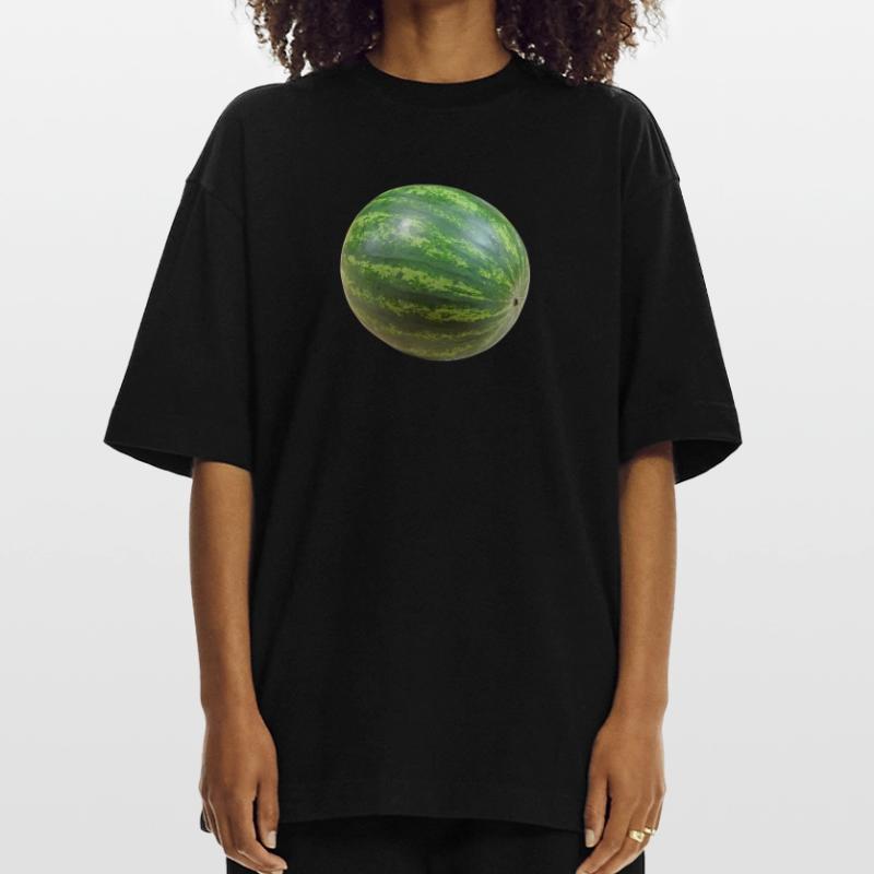 veggie pastèque pastèque melon melon gemues T-shirt bio épais oversize fabriqué en UE