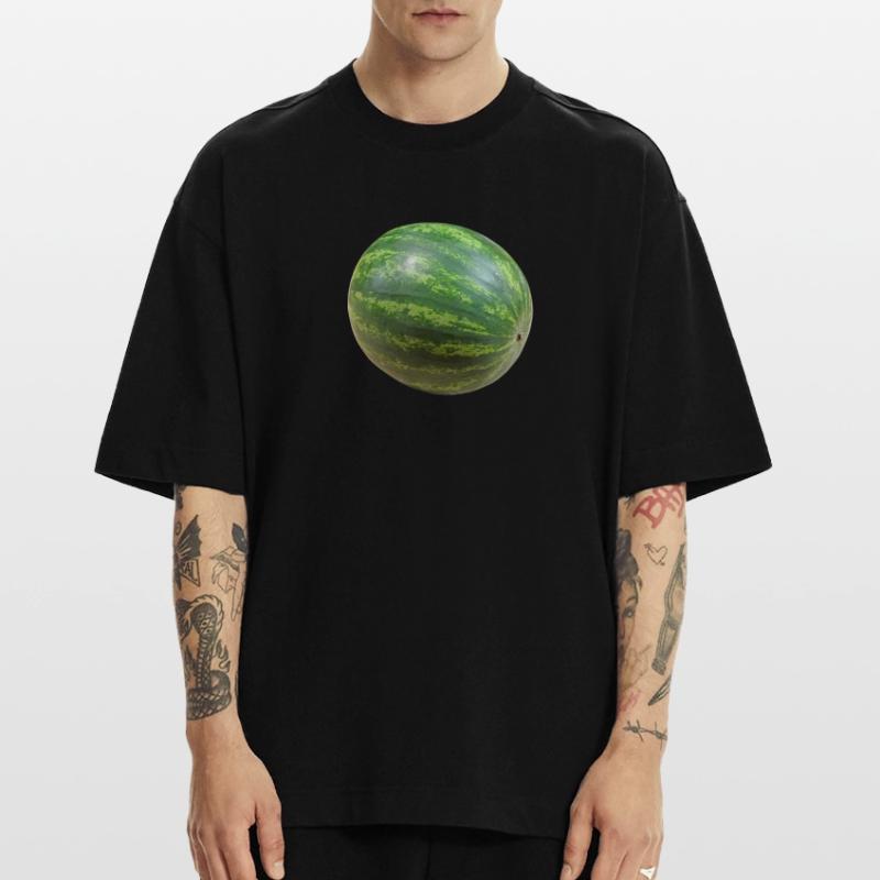 veggie pastèque pastèque melon melon gemues T-shirt bio épais oversize fabriqué en UE
