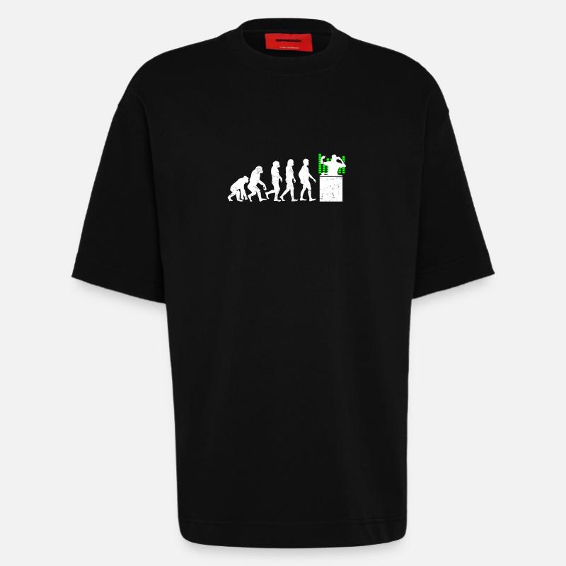Dj evolution development music turntable - Heavyweight T-Shirt - made by SPREAD - SOLID BLACK