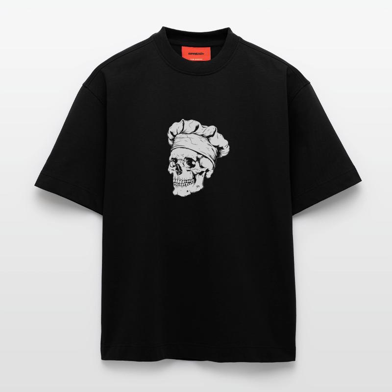 Crâne de chef T-shirt bio épais oversize fabriqué en UE