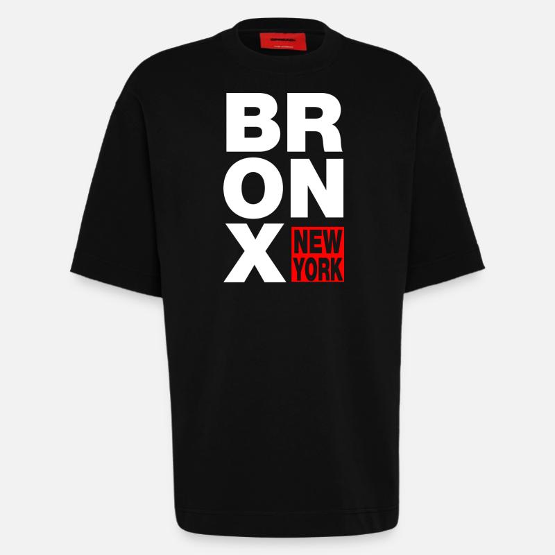 bronx new york - Heavyweight T-Shirt - made by SPREAD - SOLID BLACK