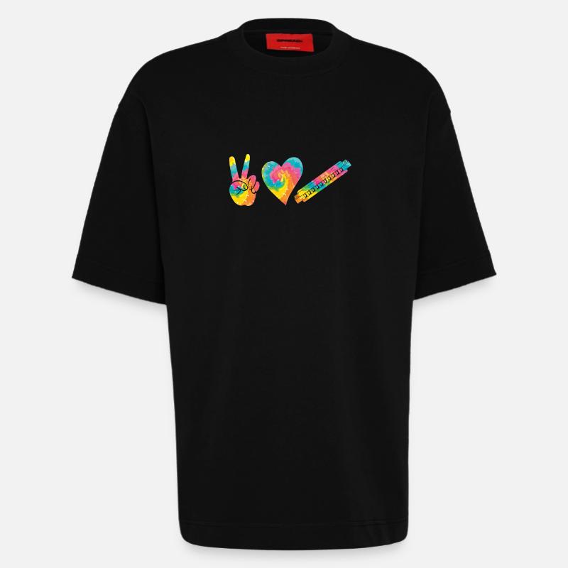 Harmonica Harmonica - Heavyweight T-Shirt - made by SPREAD  - SOLID BLACK